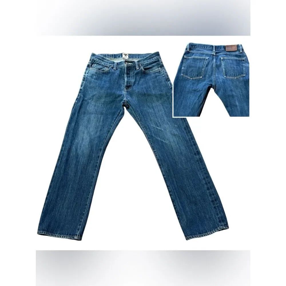 Tellason Men’s Ankara Straight Leg z Medium Wash Blue Size 31 x 29